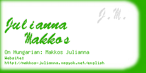 julianna makkos business card